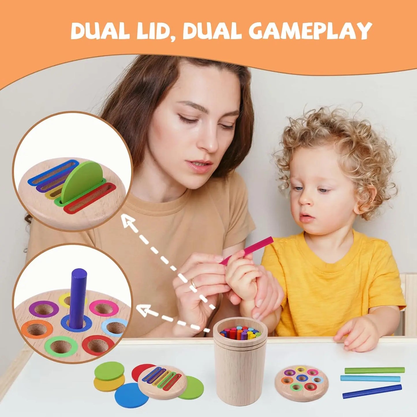 Montessori Wooden Matching Toys