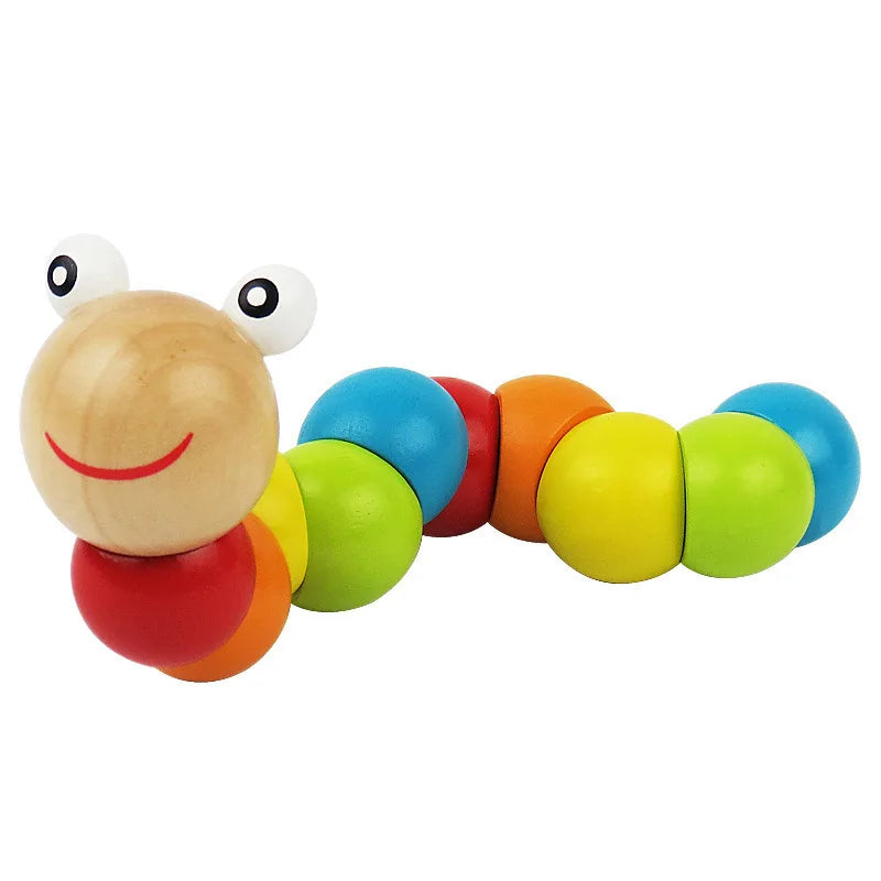 Worm Eat Fruit Wooden Montessori Toy