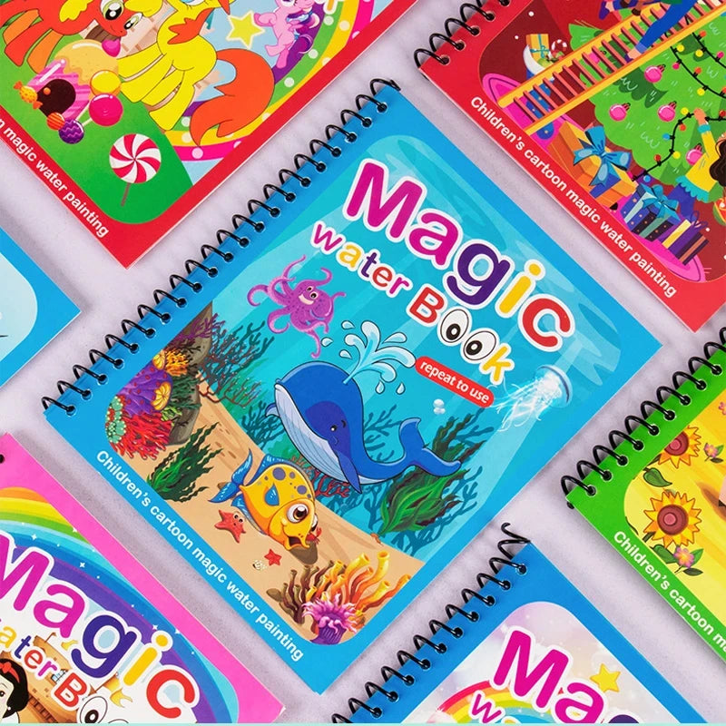 Reusable Coloring Book Magic Water Drawing Book