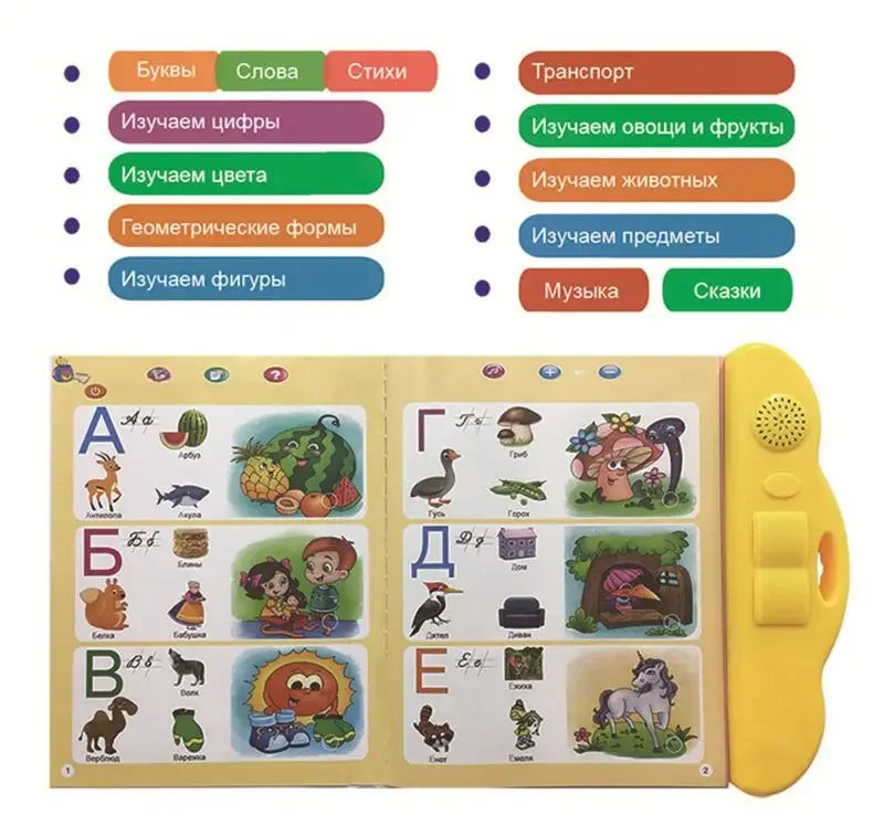 Russian Electronic Sound Book Educational Book Toy