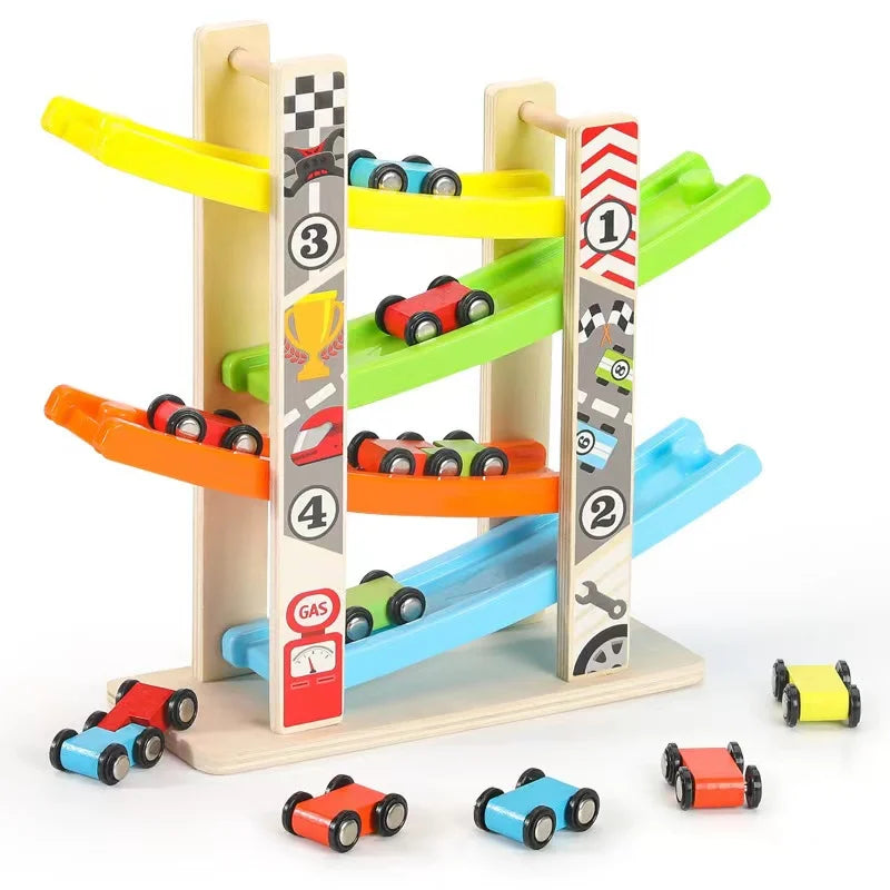 Track Wooden Ramp Racing Toddler Toy