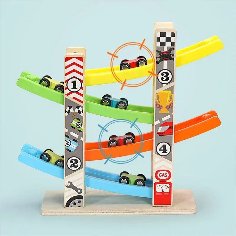 Track Wooden Ramp Racing Toddler Toy