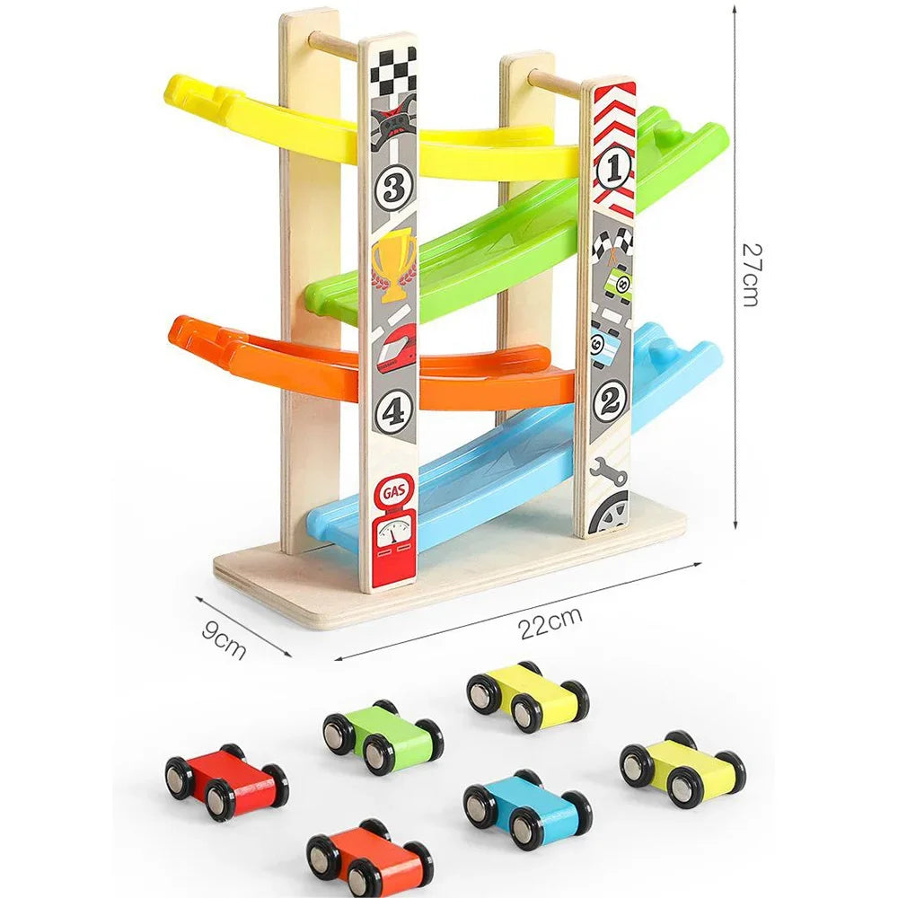 Track Wooden Ramp Racing Toddler Toy