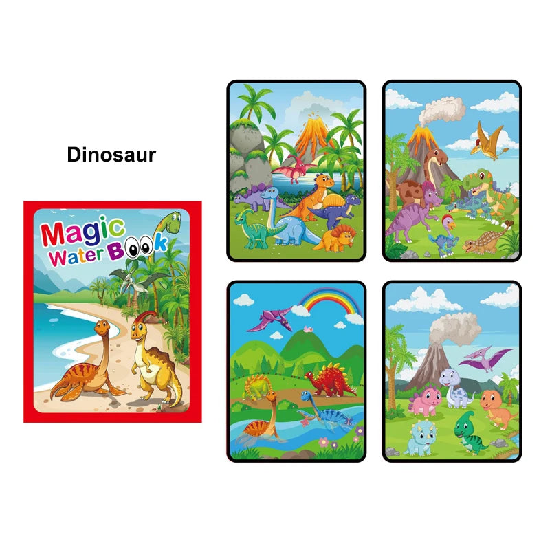 Reusable Coloring Book Magic Water Drawing Book