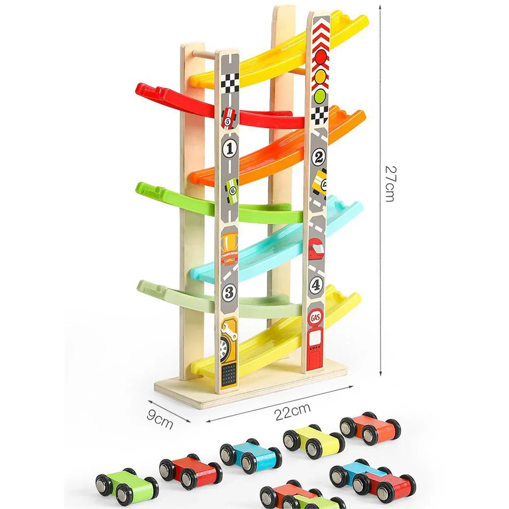 Track Wooden Ramp Racing Toddler Toy