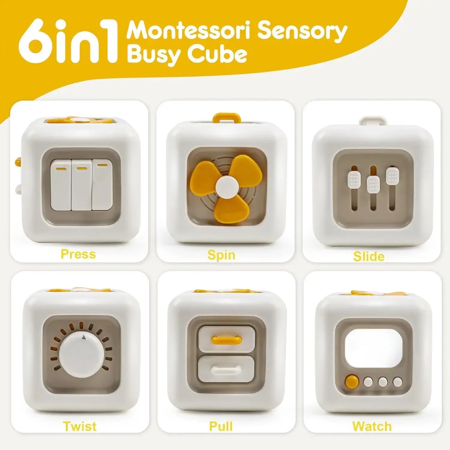 Multifunctional Busy Cube Montessori Activity Toy