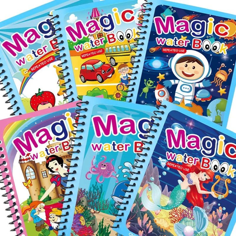 Reusable Coloring Book Magic Water Drawing Book