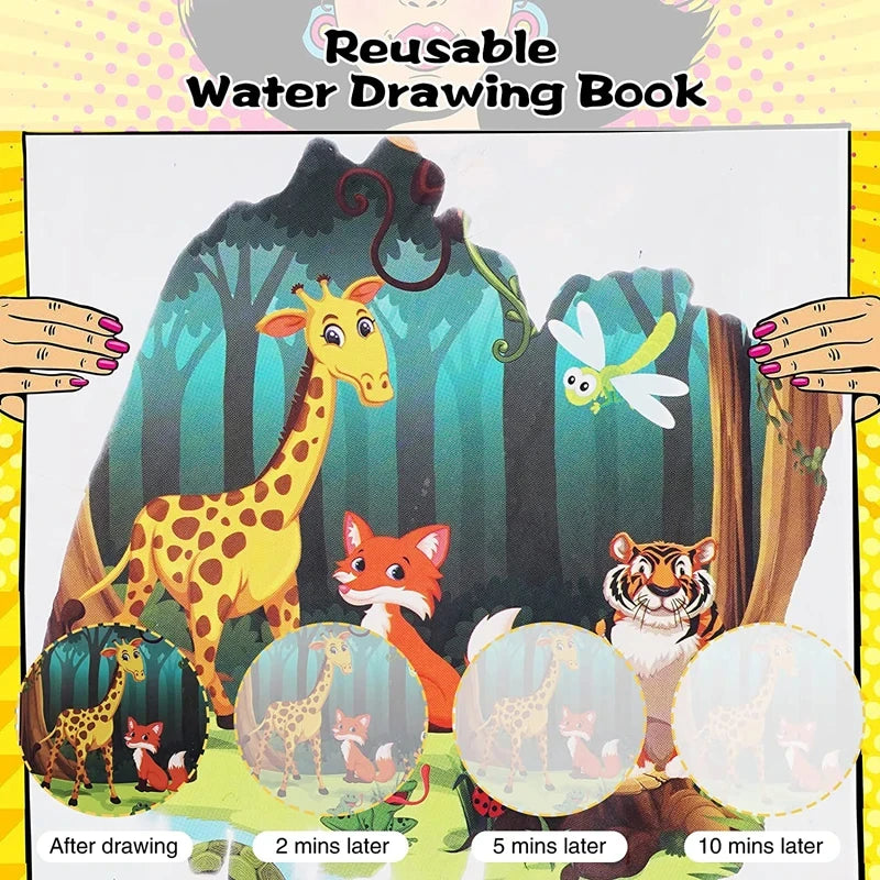 Reusable Coloring Book Magic Water Drawing Book